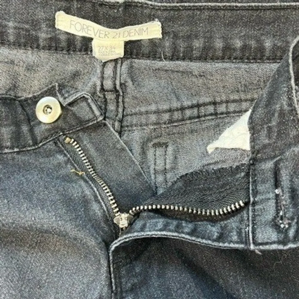 Forever 21 Denim Bootcut Jeans Dark Wash Black Denim Jeans Lightweight  Size‎ 6